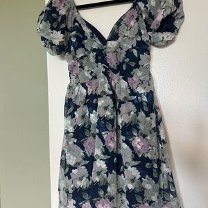 LAST CHANCE SALE! Lulu's Navy Floral Smocked Dress